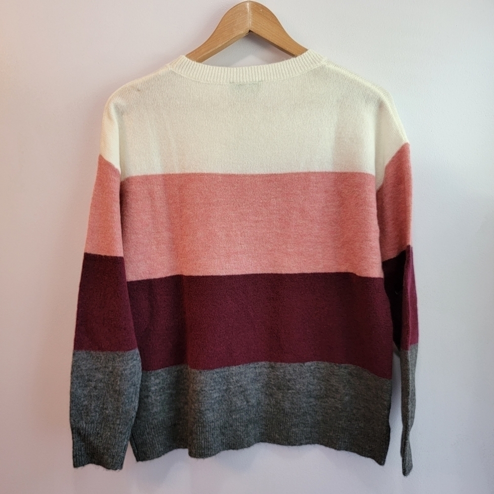 NWT Dip Color Block Striped Sweater Size S - Picture 2 of 4